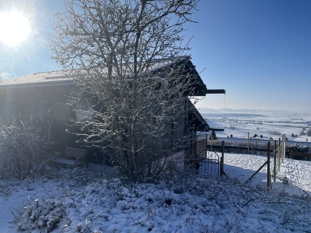 Ferienhaus im Schwarzwald im Winter mit Fernblick