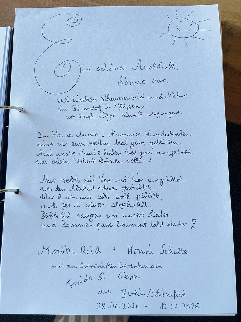 Zufriedene Gäste im Ferienhaus Munz hinterlassen positive Bewertungen.